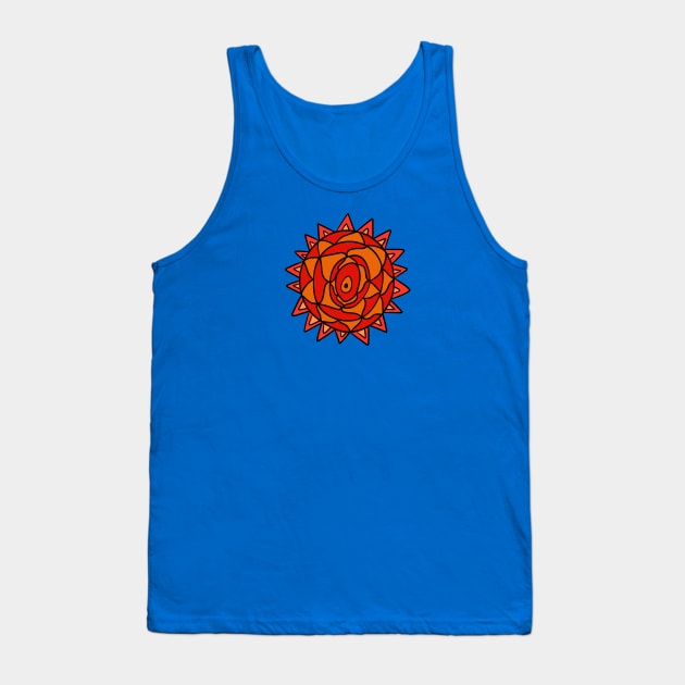 Orange Sunflower Tank Top by VazMas Design